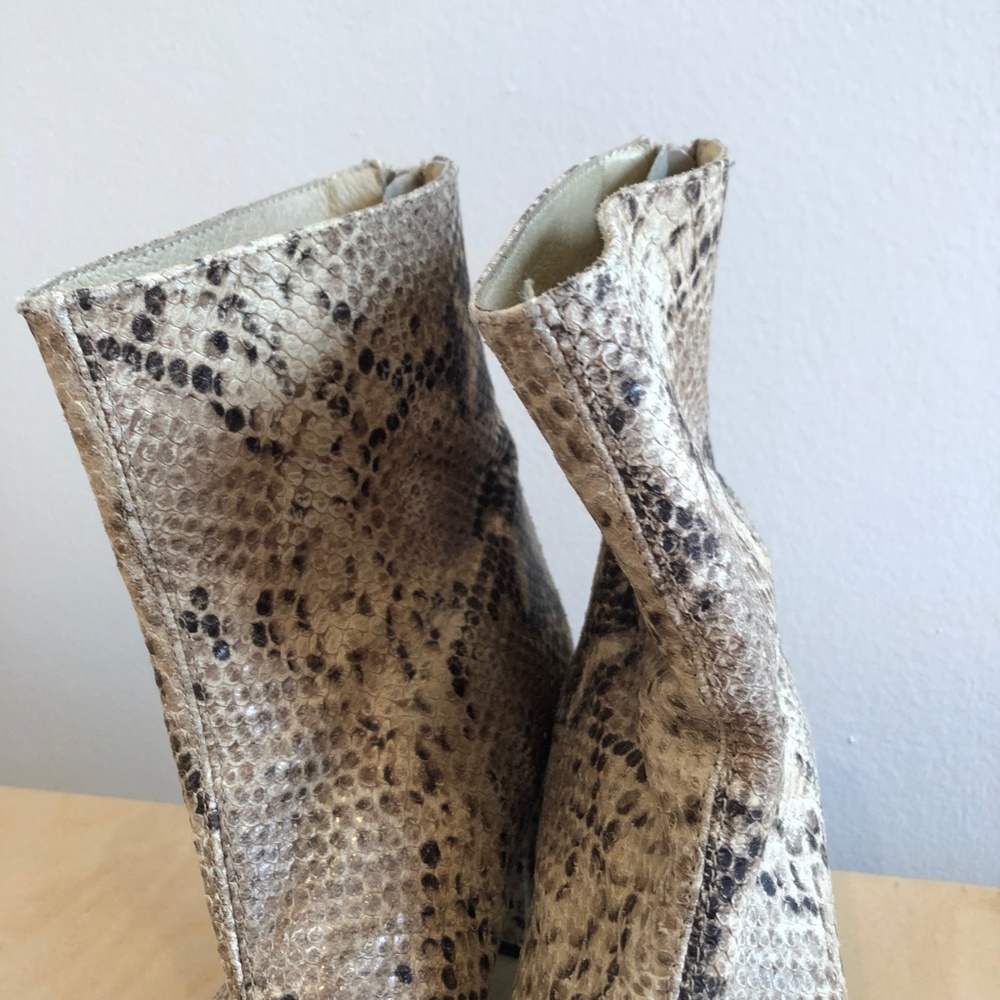 Free People Snakeskin Print Ankle Booties in Beige and Brown - Picture 5 of 8